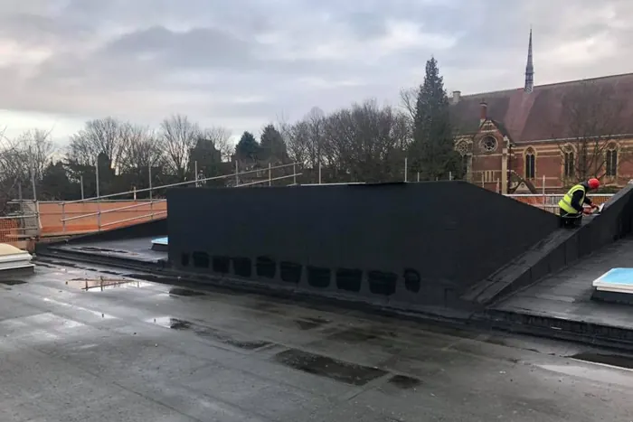 Edge trim and fascia line — Commercial unit, Chesterfield