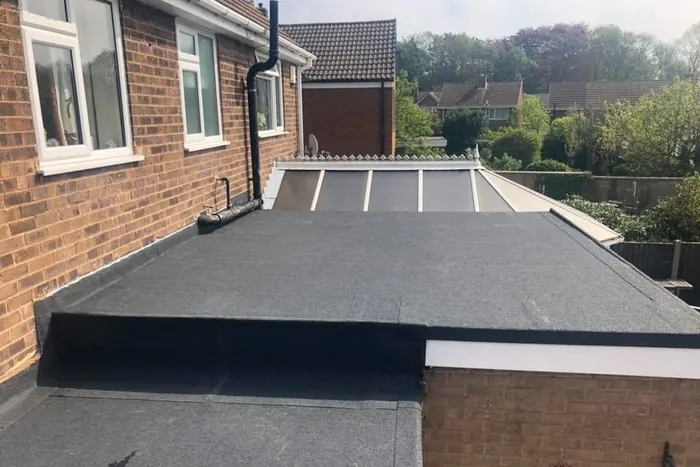 Dormer junction, Sutton-in-Ashfield — Felt dressed into the dormer walls