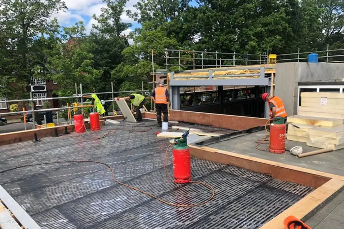 Garage roof replacement in Bilsthorpe — Strip-out, new deck, ventilation addressed, felt finish